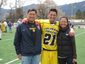 Chris Quon with his parents Diane and David. Photo courtesy of Toby Cohen.